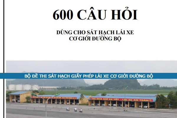 bo de thi sat hach giay phep lai xe duong bo moi nhat